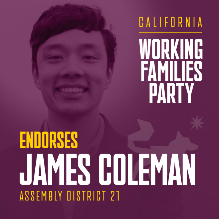 California Squad James Coleman Working Families Party