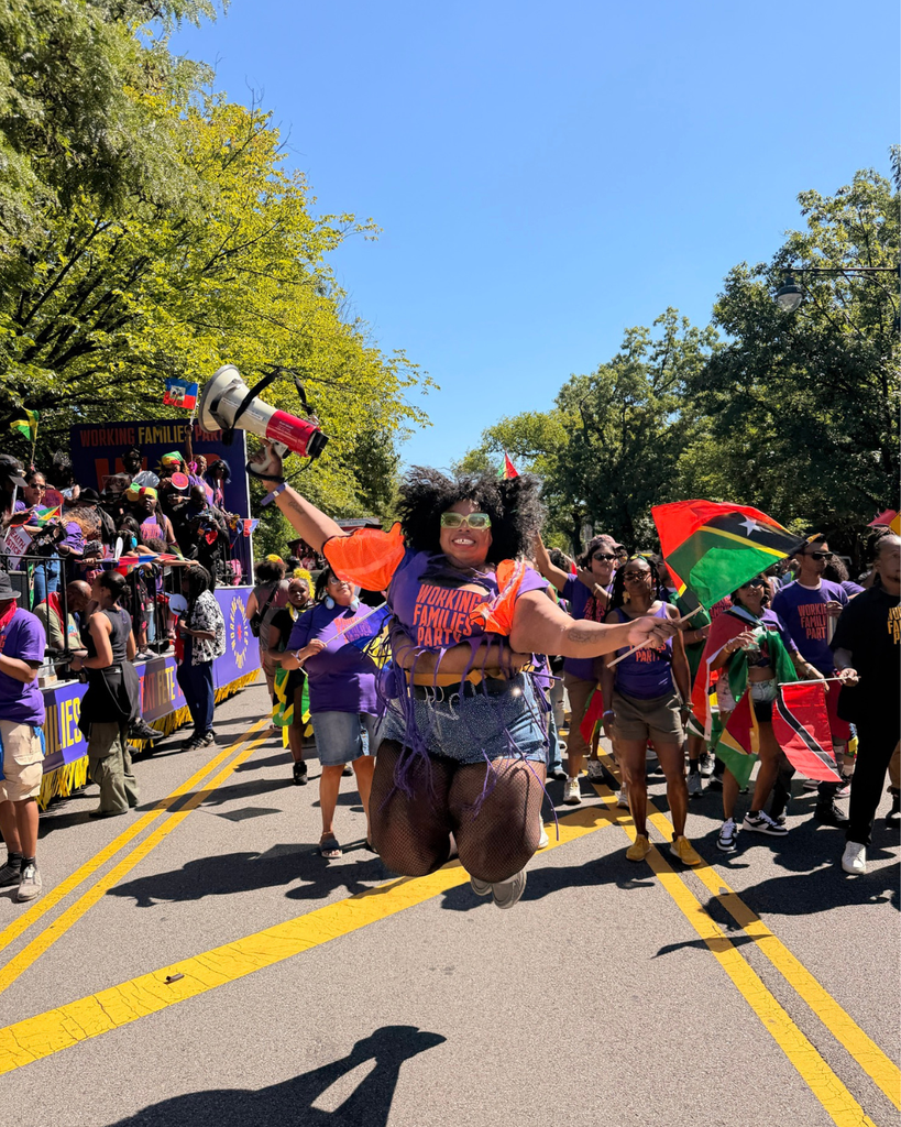 Woman at the Caribbean parade